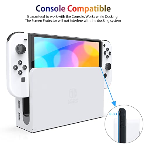 Daydayup [4 Pack] Daydayup Tempered Glass Screen Protector Compatible With Nintendo Switch Oled Model 2021 thumb #4