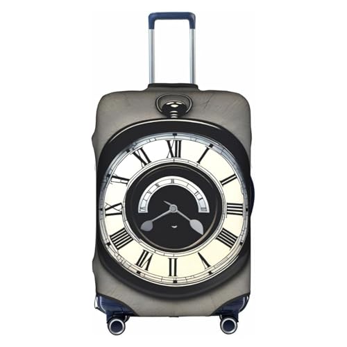 Time Travel Medium Luggage Suitcase Cover.The cover does not include the suitcase itself, White