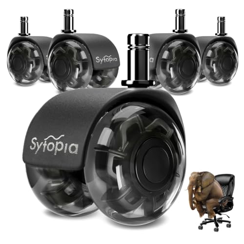 Sytopia Bürostuhl Rollen 11mm x 22 mm, Zwei Räder
