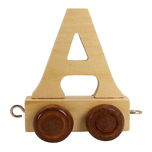 GICO Letras de Madera, Train Trailer, Locomotora, vagón, A-Z, Altura. 5,5 cm
