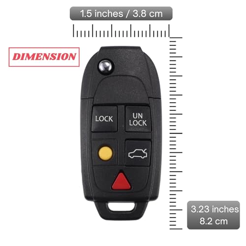 Télécommande de remplacement 315MHz 5 boutons pour XC90 2004-2014 - 6