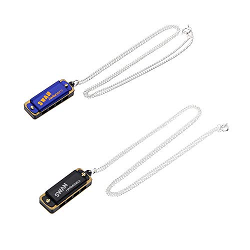 Générique Swan 4 Trous 8 Tons Mini Harmonica Chaîne Métal Collier Style Orgue à Bouche Excellent et - Les Beatles, Paul McCartney, John Lennon, RIngo Starr, George Harrison Générique Swan 4 Trous 8 Tons Mini Harmonica Chaîne Métal Collier Style Orgue à Bouche Excellent et – Image 3