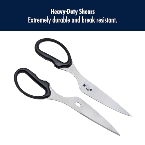 Image of Henckels Kitchen Scissors, Micro Serrated Blade Edge, Stainless Steel