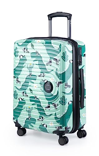 Hauptstadtkoffer Mitte - Handgepäck 55x40x23 TSA 4 Rollen Reisekoffer Hartschalenkoffer Rollkoffer Handgepäckkoffer Bordgepäck Koffer Dino Skater