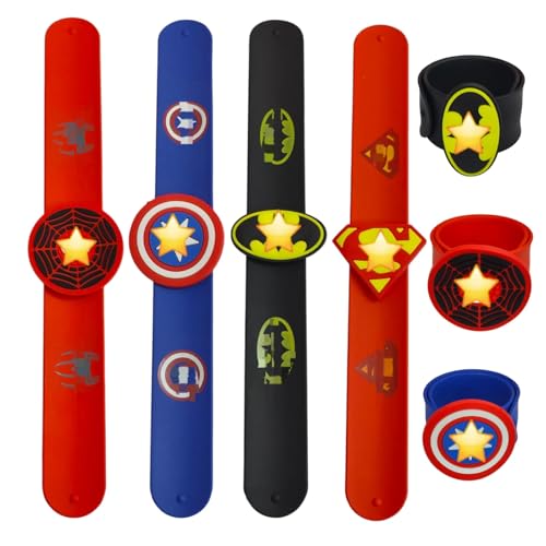 Image of TERA 13 Wrist Band, Silicone Wristbands for Kids, Slap Bracelets for Boys and Girls, Snap Bracelet Bands for Party Theme, Party Favor Gifts for Kids (Multicolour) (12 (Pcs))