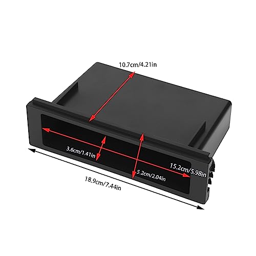1Din Car Dashboard Storage Box Interior Radio Pocket Organizer Stereo Storage Case Vehicle Accessory