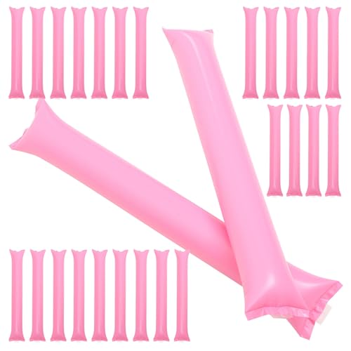 Bâtons de supporter gonflables rose en PE : animez facilement vos tribunes ternes et silencieuses