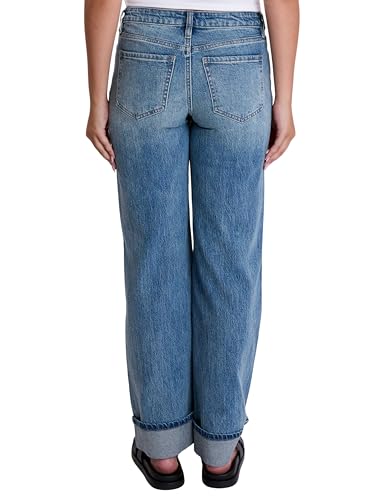 YMI Women's Brittany Low Rise Wide Leg Cuff Jeans3