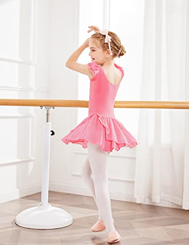 Image of Arshiner Girls Ruffle Sleeve Ballet Dance Dress Tutu Skirted Leotard