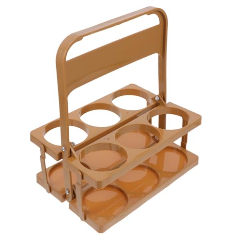 SOLUSTRE Beer Rack Folding Beer Basket Sturdy Handle 6-Bottle Drink Carrier Portable for Home Parties