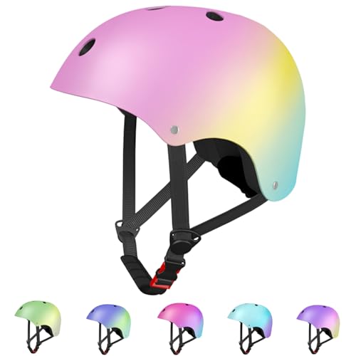 LANOVAGEAR Skaterhelm Fahrradhelm, Belüftung Sicherheit leicht Skateboarding Helm für Fahrrad...