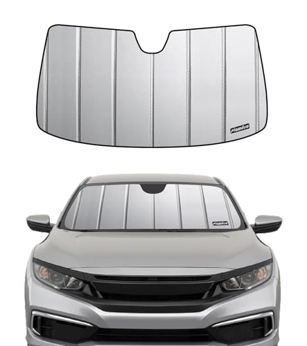 Pigenius Windshield Sunshade for Honda Civic 2022-2026, Premium Grey Leather Finish
