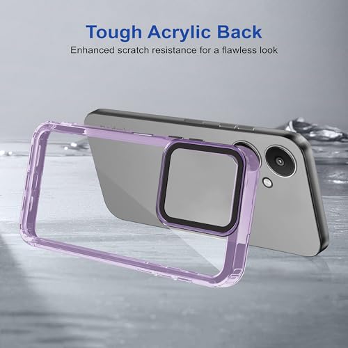 Image of amazon basics Back Case Cover for Mi Redmi 13C 5G (TPU + PC Purple)