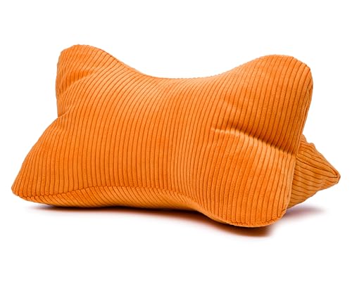 Gözze - Leseknochen Capri, Nackenkissen in Feincord-Optik, Lese- und Relaxkissen für Nacken und Rücken, 40 x 25 cm - Orange Gözze - Leseknochen Capri, Nackenkissen in Feincord-Optik, Lese- und Relaxkissen für Nacken und Rücken, 40 x 25 cm - Orange