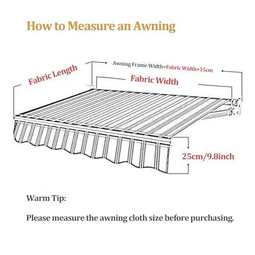 Toile de rechange rétractable pour volet d'extérieur verte de 4,9x3,7 m - 8