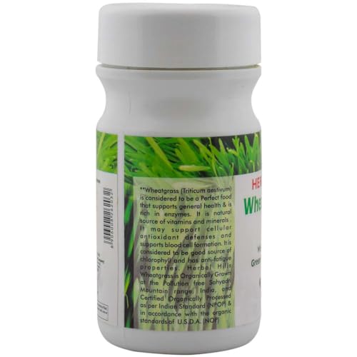 Image of Herbal Hills Wheatgrass Powder, (100 gm Pack) | Supports Detox, Immunity & Energy | Ayurvedic Green Superfood For Daily Wellness & Alkaline Balance | With Fresh Wheatgrass Leaves
