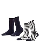 Modellnummer Esprit Damen Sporty Stripe 2-Pack Socken: 17527; Größen: 35-38, 39-42
