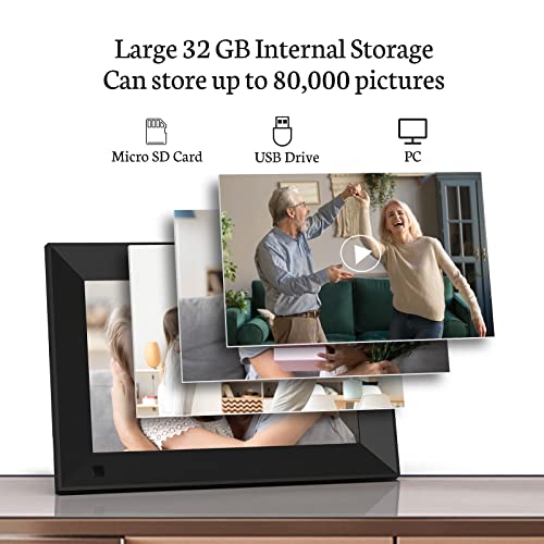 Bsimb 32Gb Wifi Digital Picture Frame 8 Inch, Digital Photo Frame Hd Ips Touch Screen Motion Sensor, Easy Setup To Upload Photos/Videos Via App, Email, Auto-Rotate, Wall-Mounted, Gift For Grandparents #TOP4