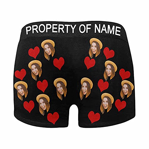 MyPupSocks Custom Face Boxers I'm Nuts About You Property of Name Personalized Face Briefs Underwear for Men2