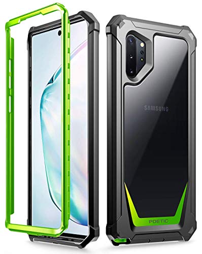 Up To 40% OFF Galaxy Note 10 Plus Rugged Clear Case, Poetic Full-Body Bumper Cover, Support Wireless Charging, Without Built-in-Screen Protector, Guardian, Case for Samsung Galaxy Note 10+ Plus 5G, Green