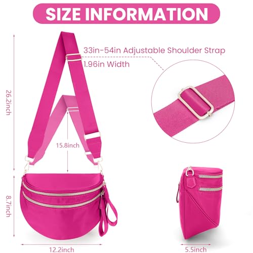 Image of Lushandy Bum Bag Checkered Crossbody Bag Mom Everyday Purse | Roomy Space, Wipe Clean, Wide Strap