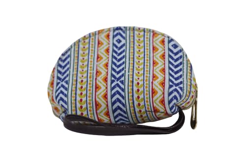 Image of P S Traders Online Women's Ladies Traditional Ikkat Cotton 5 Pieces Combo Bag Color Sky Blue