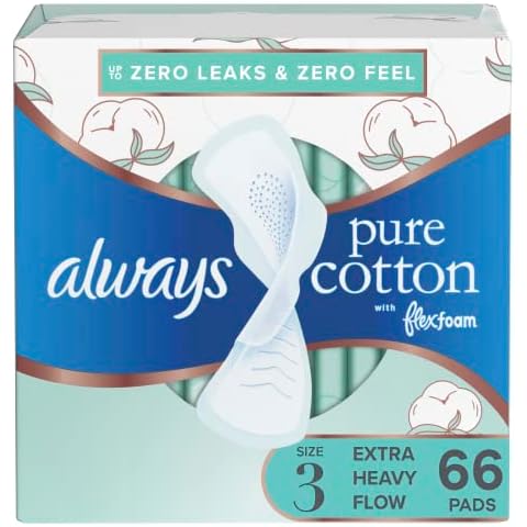 Always Pure Cotton Extra Heavy Flow Pads Cover