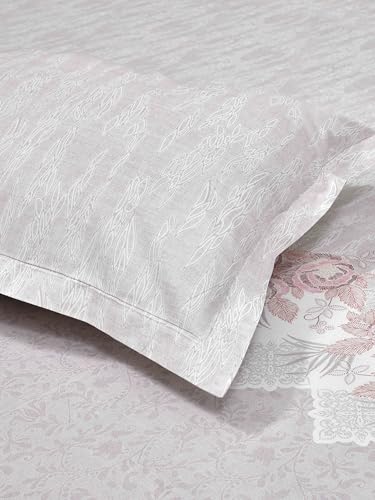 Image of Mafatlal Grandious Pure Cotton Bed Sheet Single Bed | 186 TC | Lightweight & Everyday Soft Fabric | 60 x 90 Inches with 1 Pillow Cover | Quiet Gray