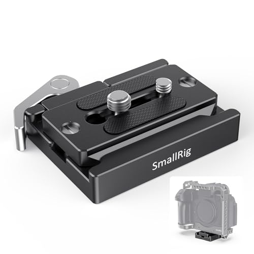 SMALLRIG Universal Quick Release Mount Plate Kit for Arca-Type, Built in Clamp and Plate, with 1/4''-20 & 3/8''-16 Threaded Holes- 2144B