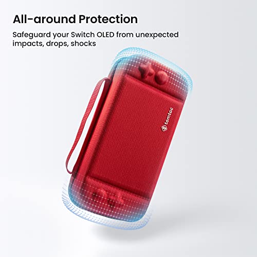 Tomtoc Carrying Case For Nintendo Switch/Oled Model, Large Travel Switch Case With Pocket For Pro Controller, Joy-Con Grip Or Ac Adapter, Protective Portable Carry Case With 24 Game Cartridges, Switch Game Holder #TOP4