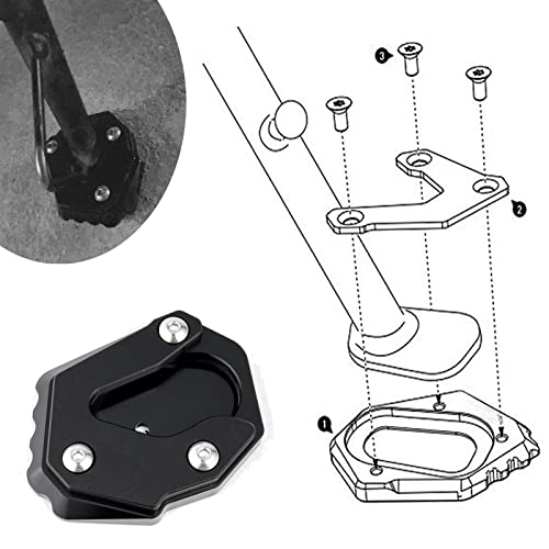 Kompatibel mit VERSYS 1000 SE 1000SE VERSYS1000 VERSYS1000SE 2015–2021 2022 2023 2024 Versys-X 300 X300 Motorradzubehör Seitenständer Fußverlängerungspolster (schwarz)