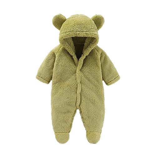 Neugeborenes Unisex Baby Winter Overall - Baby Fleece-Overall Bär...