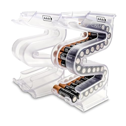 Kalinar Battery Ladder Organizer Case for AAA Batteries - Stackable
