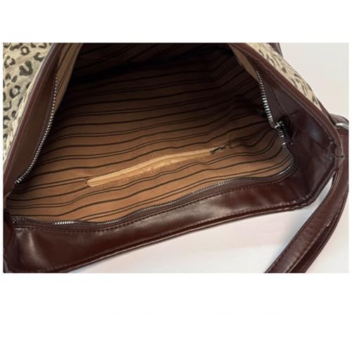 Image of y2k Cheetah Handbags for Women, Hobo Bag Cheetah Print Ladies Chic Shoulder Bags Tote Bag Leopard Print Large Crossbody