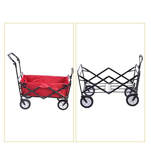 Carro plegable para jardín uso multifuncional con ruedas, ideal para camping y actividades al aire libre miniatura 3
