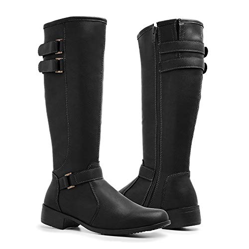 Bota Over The Knee Cano Longo Couro Eco Montaria Feminina Cor:Preto;Tamanho:36