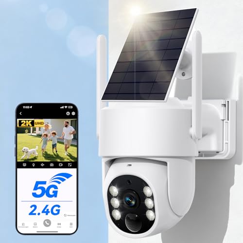 防犯カメラ 屋外 ソーラー ワイヤレス 2.4/5GHZ WiFi対応 Amazon.co.jp: 【5G/2.4G WiFi対応・400万・ソーラーパネル一体型
