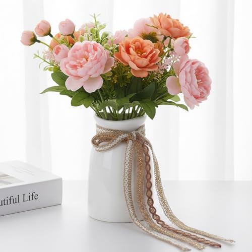 Xinjoduz Lot de 9 rouleaux de ruban de dentelle en toile de jute naturelle, 18 m de long pour travaux manuels, couture, décorations de mariage rustiques, emballages cadeaux et fournitures de fête (9 – vue 7