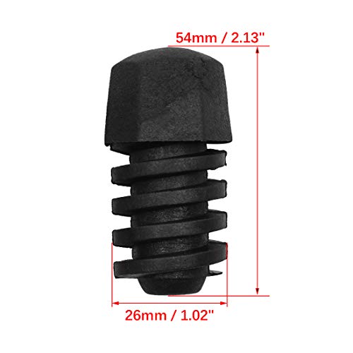 Sourcing map 2pz 26 x 54mm Nero tampone Gomma