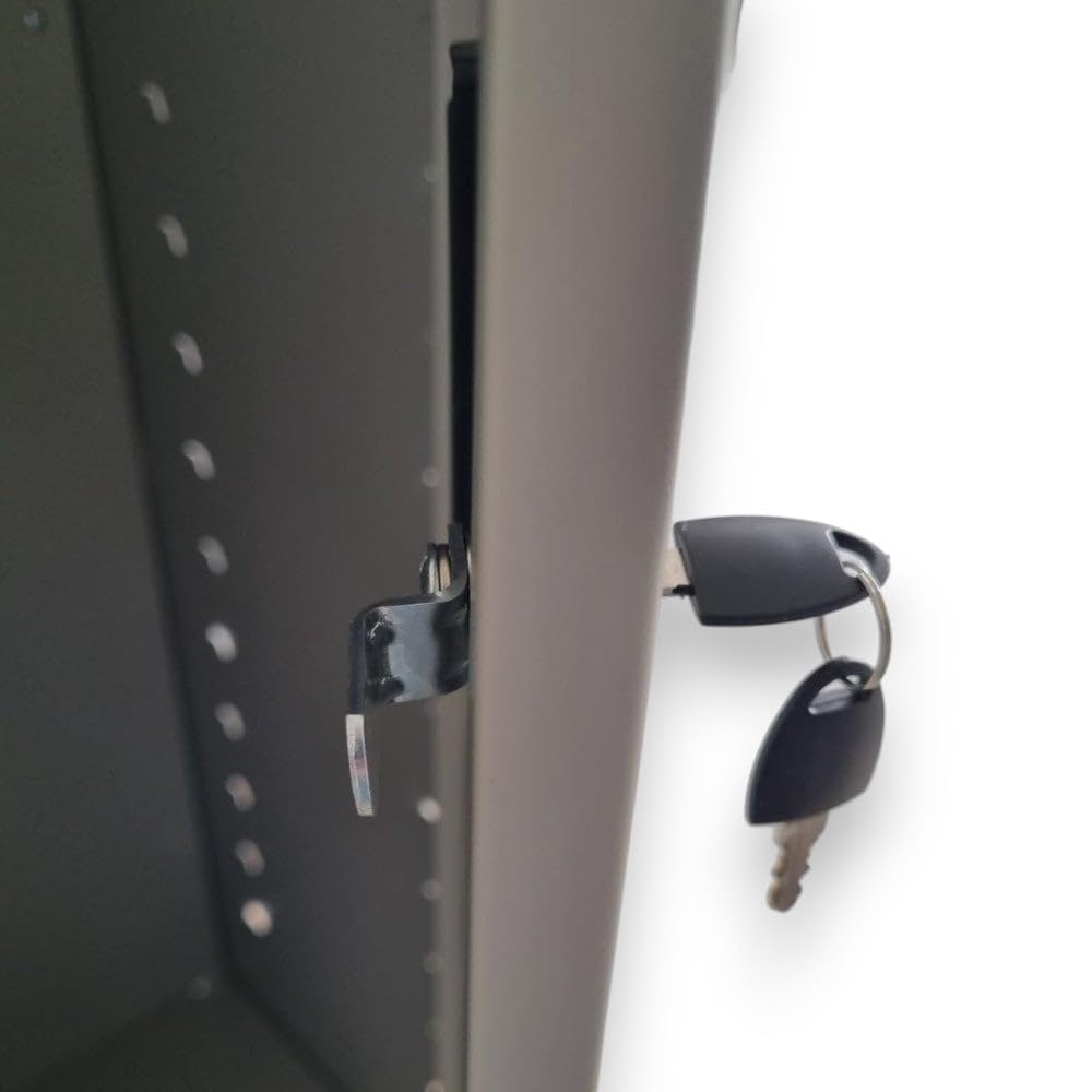 Armadio tuttopiani in Metallo Doppia Anta con 4 Ripiani e Serratura - 60x40xH180 cm
