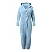 Wkishenl Womens Onesie Pajamas With Butt Flap,Sherpa Jumpsuit Women Fuzzy Pajamas Plus Size Hooded Long Sleeve Onesie Pjs Fleece Winter Warm Playsuit Loungewear