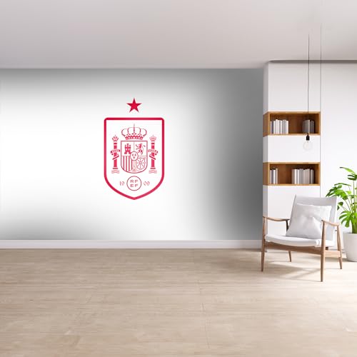 Lizenziertes Dekor The Royal Spanish Football Federation (RFEF) kleines Wandbild (110 cm (H) x 80 cm (H), Abzeichen, Rot