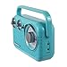 Studebaker SB2003 Retro Portable AM FM Radio | Built in Speaker | AC Powered/Battery | Aux-in Cable (Bundle) (Turquoise)