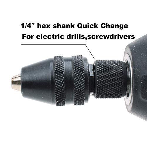 Autotoolhome 1/4-Inch Hex Shank Keyless Drill Chuck Quick Change Adapter Power Screwdriver To Drill Converter Conversion Conversion Tool #TOP2