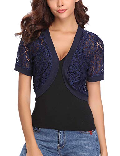 Aibrou Bolero Cardigan Mujer Simple Capas para Fiesta Vestidos Rebeca Chaqueta Manga...