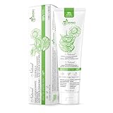 Natural Fluoride Free Toothpaste - Nano Hydroxyapatite, Remineralizing, Sensitive Teeth, Whitening & Zero Waste Tube - Dentist Recommended for Adult & Kids Oral Aloe Vera & Chamomile (Single, Aloe)