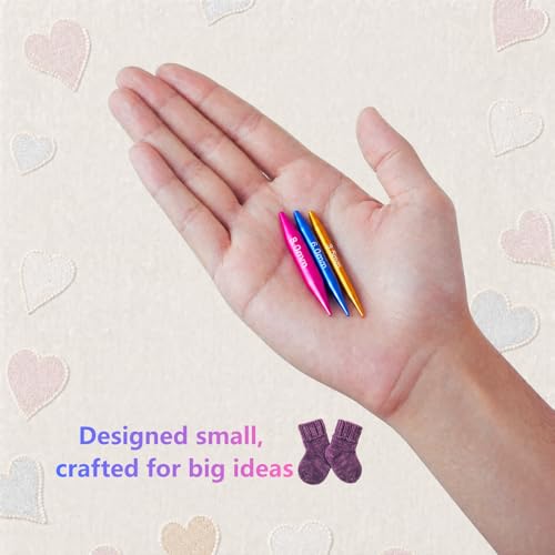 Image of Froggod 2-Inch (5.5cm) Short Interchangeable Circular Knitting Needles Set | US 2.5-11 (3.0-8.0mm) | 12-Pair Aluminum Short Needles | 4 Cables(6 inch, 8 inch, 12 inch, 22 inch) & Case for Socks, Sleeves & Small Knits