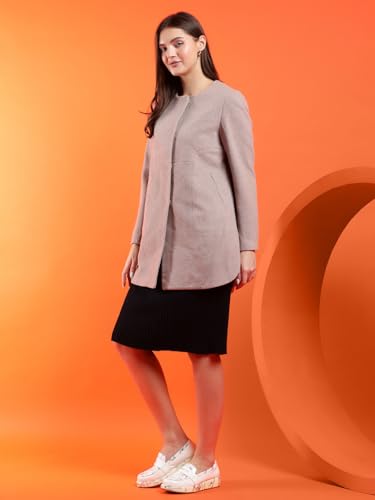 Image of KOTTY Womens Cotton Blend Standard Length Elegant Style Coat - Classic Style with Modern Detailing