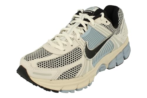 NIKE Mujeres Zoom Vomero 5 Running Trainers FQ7079 Sneakers Zapatos (UK 8 US 10.5 EU 42.5, Platinum Tint Black 001)
