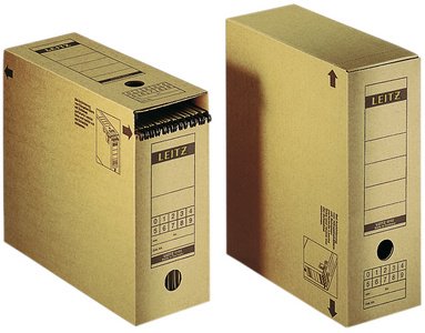 Leitz Archiv-Schachtel, A4, mit Verschlussklappe, naturbraun